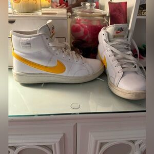 Nike Blazers with Yellow Swoosh